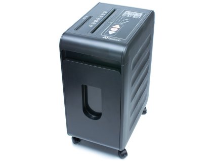 AT skartovač Slim S P-4/ řez 4x15 mm/ pracovní šíře 230 mm/ kapacita 12 listů/ objem koše 22 l/ stupeň utajení P4/ černý