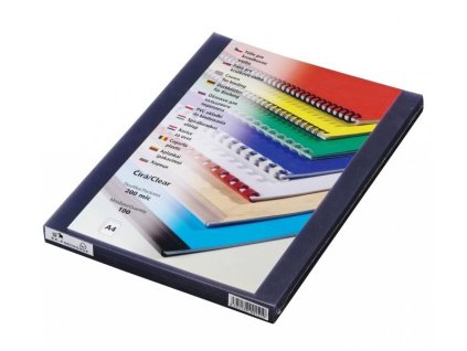 EUROSUPPLIES vazací desky (kryt) přední strany vazby PRESTIGE/ formát A4/ 200 mic/ čiré/ 100 pack
