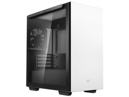 DEEPCOOL skříň Macube 110 WH / Micro ATX / 120mm fan / 2xUSB 3.0 / prosklená bočnice s magnetickým uchycením /  bílá