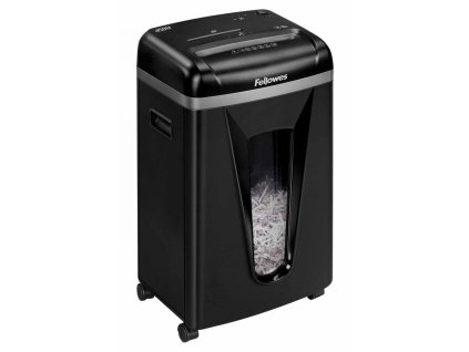 FELLOWES skartovač 450 M/ křížový mikrořez 2x12 mm/ objem koše 22 l/ stupeň utajení P-5 (tajné)/ černý