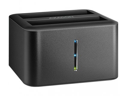 AXAGON klonovací stanice pro 2x SATA 6G disk / ADSA-D25 / 2,5" / USB 3.2 Gen1 / datový 0,6m kabel / nabíjecí USB kabel