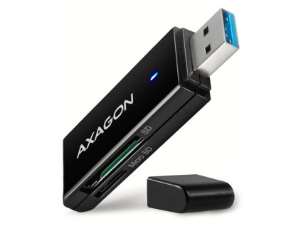 AXAGON čtečka paměťových karet MicroSD/SD SUPERSPEED / CRE-S2N / USB-A 3.2 Gen1 /