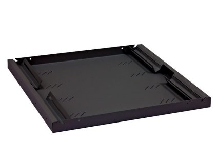 Triton 19" polička perforovaná 1U/350mm, max. nosnost 50kg, integrované podpěry, černá