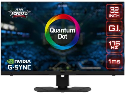 MSI Optix MPG321QRF QD / 32"/ 2560 x 1440 / IPS / 175Hz/ 1ms/ 1000:1/ 400cd/m2 / 2xHDMI/ DP/ USB