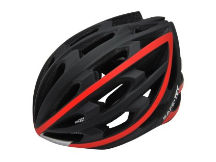 SAFE-TEC Chytrá helma/ TYR Black-Red L
