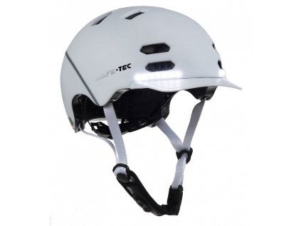SAFE-TEC Chytrá Bluetooth helma/ SK8 White L
