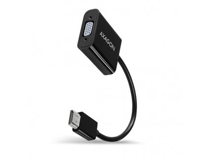 AXAGON adaptér z HDMI na VGA / RVH-VGAN / FullHD / audio jack / micro USB / 0,2m