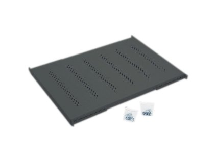 Triton Polička s perforací 1U/750mm, max.nosnost 150kg, čer.