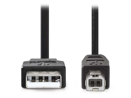 NEDIS kabel USB 2.0/ zástrčka USB-A - zástrčka USB-B/ k tiskárně apod./ černý/ blistr/ 3m