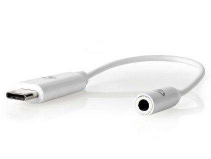 NEDIS USB-C adaptér/ USB-C Zástrčka – 3,5 mm jack zásuvka/ bílý/ box/ 15cm