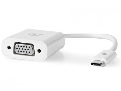 NEDIS redukční kabel s adaptérem/ USB-C zástrčka – VGA zásuvka/ bílý/ plastový sáček/ 20cm