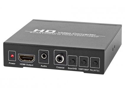 NEDIS převodník/ SCART + HDMI vstup - HDMI výstup/ Full HD/ antracit