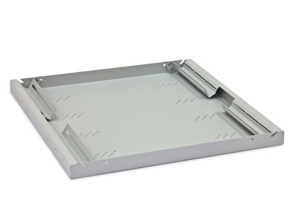 Triton 19' polička perforovaná 1U/450mm, max.nosnost 80kg,,integrované podpěry RAL7035 , šedá