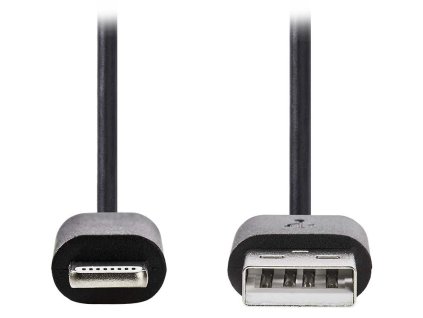 NEDIS synchronizační a nabíjecí kabel pro zařízení Apple/ konektor Lightning/ zástrčka USB 2.0 A/ černý/ blistr/ 1m