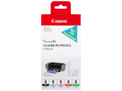 Canon multipack inkoustových náplní CLI-8 BK/PC/PM/R/G Multi Pack