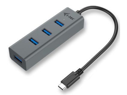 i-tec USB HUB 3.1 Type C METAL/ 4 porty/ USB 3.0/ šedý
