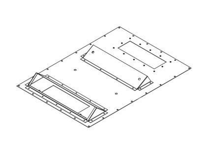Triton Redukce pro montáž klimatizace X1, X2 600x1000,1200 do hloubky rozv. II. RAL7035