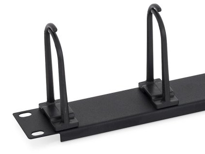 Triton 19" vyvaz. panel 1U plastový 5 x úchytka BK