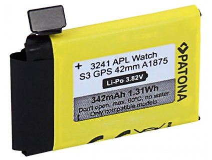 PATONA baterie pro chytré hodinky Apple Watch 3 GPS 342mAh A1875 42mm