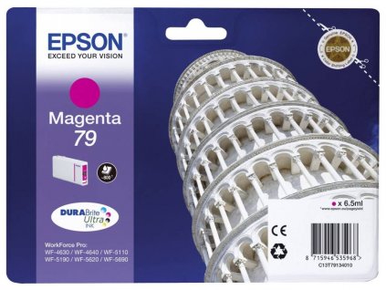 Epson inkoustová náplň/ C13T79134010/ 79 DURABrite Ultra/ WF-5110DW/ WF-5190/ WF-5620/ WF-5690/ purpurová