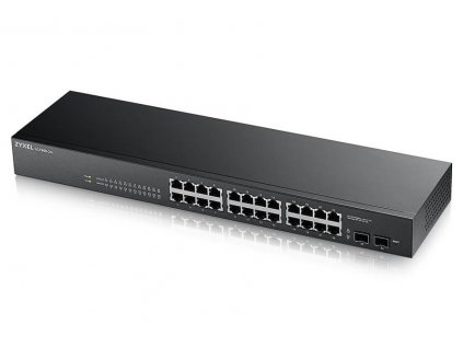 ZyXEL GS1900-24 v2, 24-port GbE L2 Smart Switch, rackmount, fanless