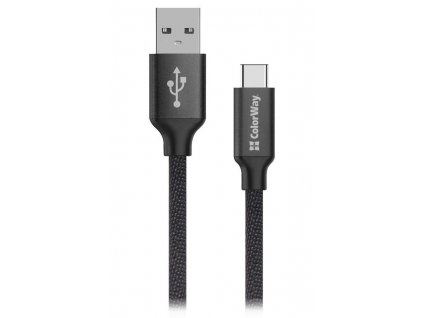 Colorway Datový Kabel USB/ USB-C / 2.4A/ 2m/ Černý