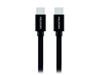 Swissten Datový Kabel Textile USB-C / USB-C 1,2 M Černý