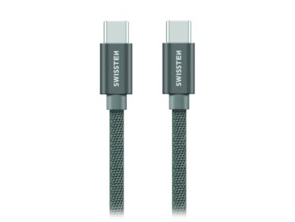 Swissten Datový Kabel Textile USB-C / USB-C 1,2 M Šedý