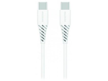 Swissten Datový Kabel TPE USB-C/USB-C Power delivery 5A (100W) 1,5 M bílý