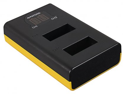 PATONA nabíječka pro digitální kameru Dual GoPro MAX s LCD/ micro USB/ USB Type-C