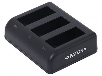 PATONA nabíječka pro digitální kameru Triple GoPro Hero 9/Hero 10/Hero 11/Hero 12/ AHDBT901/ micro USB/ USB-C
