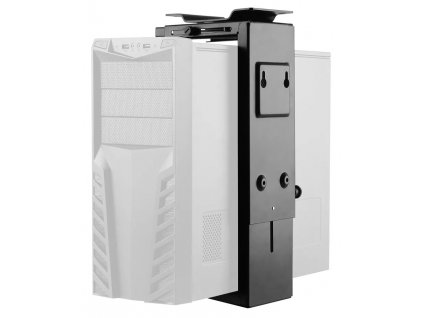 Neomounts Select NM-CPU100BLACK/Držák na PC/pod stůl/na stěnu/výška PC: 30-53 cm/šírka PC: 9-20 cm /otáčení 360°/černý