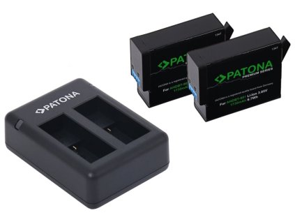 PATONA nabíječka pro digitální kameru Dual GoPro Hero 9/Hero 10/Hero 11/Hero 12/ 2x baterie 1730mAh