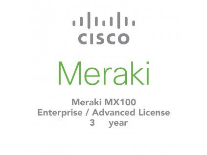 Elektronická licence: Cisco Meraki MX100 Advanced Security License and Support, 3 Years