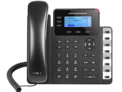 Grandstream GXP1628 VoIP telefon - 2x SIP účet, HD audio, 3 prog.tl.+8 předvoleb, switch 2xLAN 1000Mbps, PoE