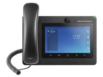 Grandstream GXV3370  IP telefon s Androidem 7.0, PoE+, WiFi, 7" dotykové LCD, mini HDMI, SD card slot, USB]