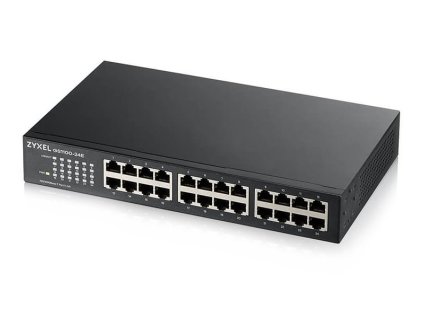 ZyXEL GS1100-24E, 24-port 10/100/1000Mbps Gigabit Ethernet switch v3, Fanless,  desktop