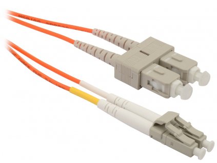 Solarix pigtail 50/125 LCpc/SCpc MM OM2 1m duplex SXPC-LC/SC-PC-OM2-1M-D