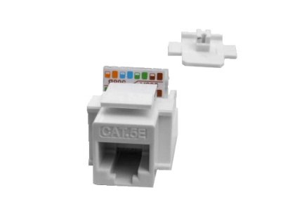 DATACOM Keystone RJ45 UTP CAT5E samořezný, bílý