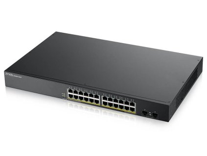 ZyXEL GS1900-24HP v2, 24-port GbE L2 PoE Smart Switch, rackmount, 170 Watt