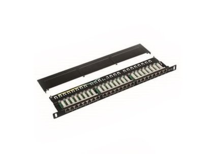 DATACOM Patch panel 19" STP 24 port CAT5E LSA 1U BK (3x8p) / VL