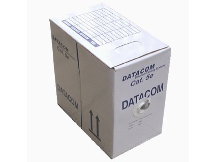 DATACOM kabel drát C5E UTP PVC 305m box šedý