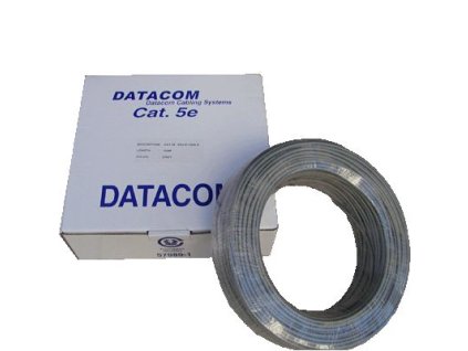 DATACOM kabel drát C5E UTP PVC 100m šedý