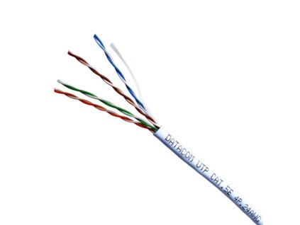 DATACOM kabel drát C5E UTP PVC 305m box bílý