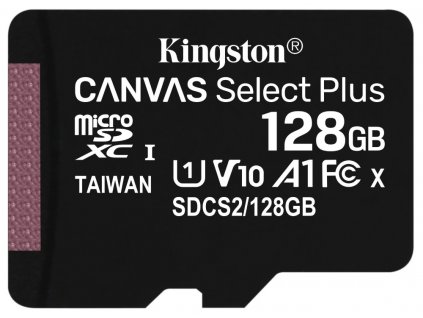 KINGSTON Canvas Select Plus 128GB microSD / UHS-I / CL10 / bez adaptéru