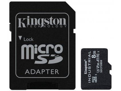 KINGSTON 8GB microSDHC / Industrial Temp / UHS-I / U3 / vč. adaptéru