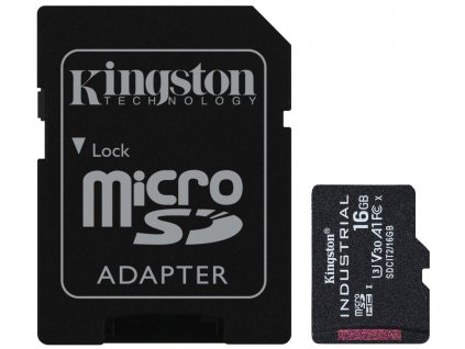 KINGSTON 16GB microSDHC / Industrial Temp / UHS-I / U3 / vč. adaptéru