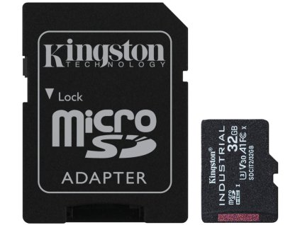 KINGSTON 32GB microSDHC / Industrial Temp / UHS-I / U3 / vč. adaptéru