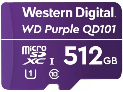 WD PURPLE 512GB MicroSDXC QD101 / WDD512G1P0C / CL10 / U1 /