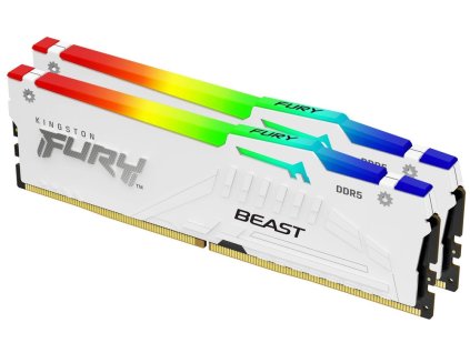 KINGSTON FURY Beast White RGB XMP 64GB DDR5 5600MT/s / CL40 / DIMM / Kit 2x 32GB